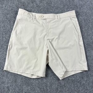 G/FORE‎ Shorts Mens 35 Beige Performance Chino Golf Flat Front 9 Inseam Pockets